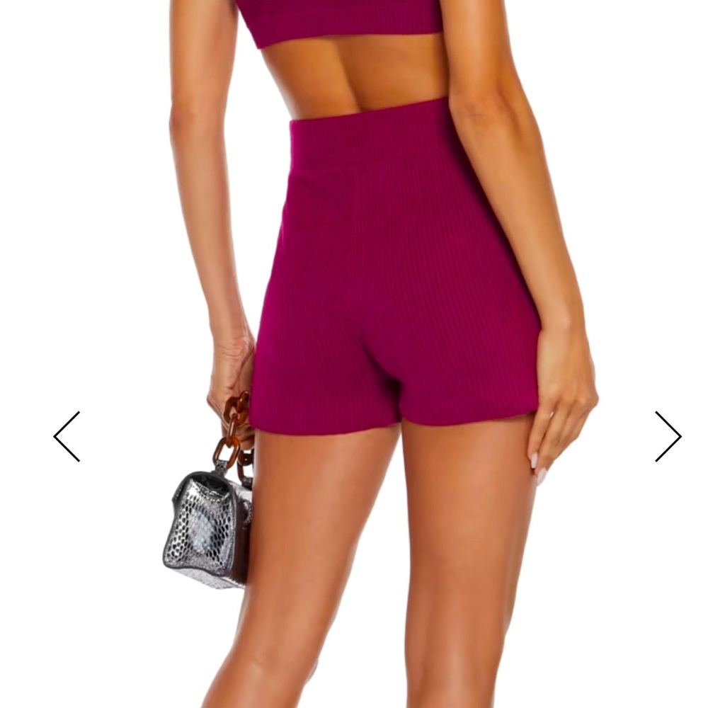 Helmut Lang Dark Pink Sweater Shorts Sz S NWOT